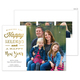 White Happy Holidays and New Year Foil Photo Cards Image 5 of 6